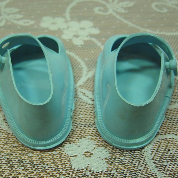 Vintage light blue doll shoes by Fairyland Prod. USA--#3 - Picture 3 of 5